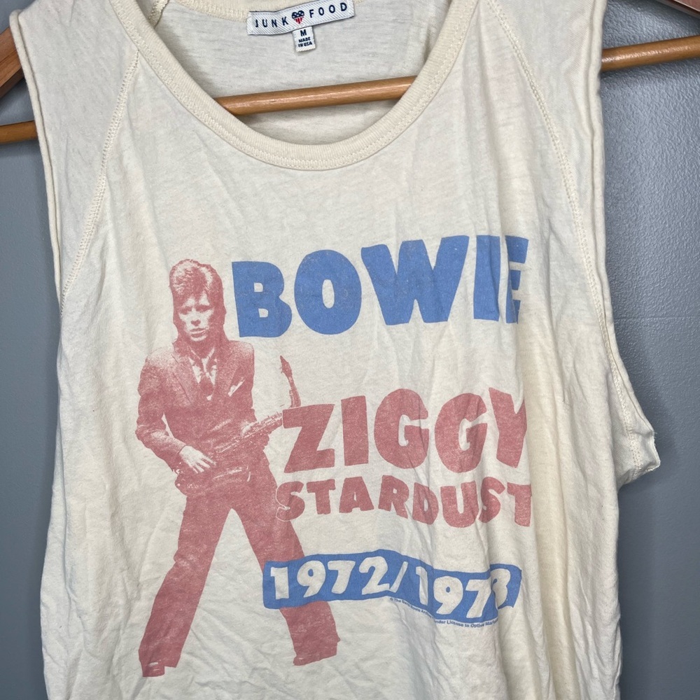 Graphic Muscle Tank Top - White Bowie Ziggy Stardust - Picture 5 of 10